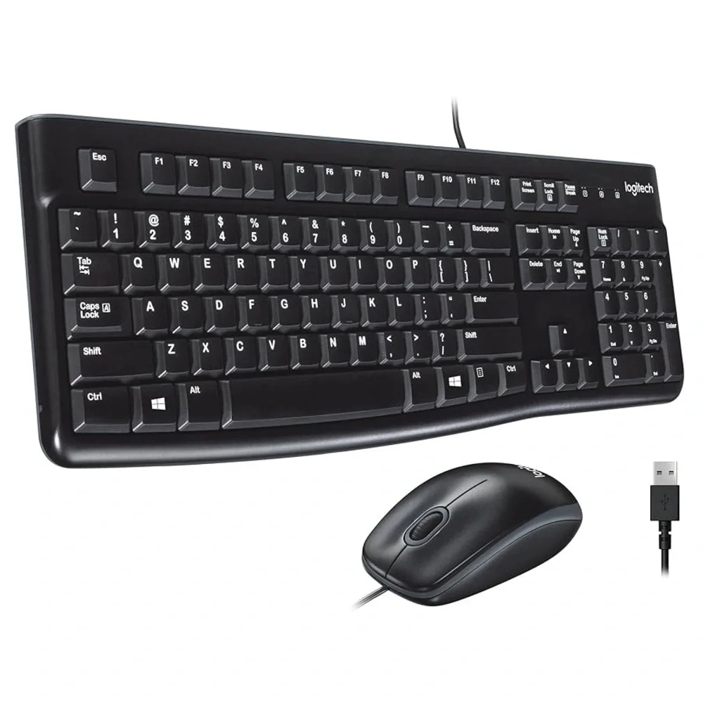 Logitech Logitech MK120 Wired Keyboard and Mouse Combo Black